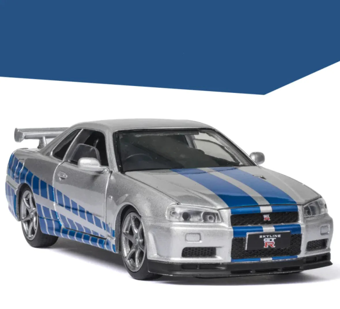 Nissan Skyline GT-R R34 Alloy Model - 1:32 Scale - Sound and Light Effects