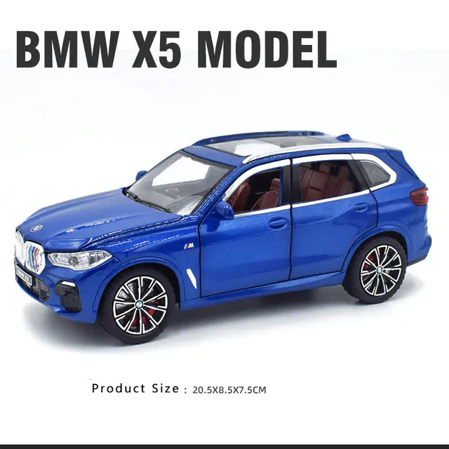 BMW X5 Alloy Model - 1:24 Scale - Sound and Light Features