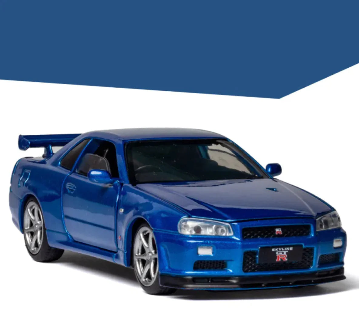 Nissan Skyline GT-R R34 Alloy Model - 1:32 Scale - Sound and Light Effects