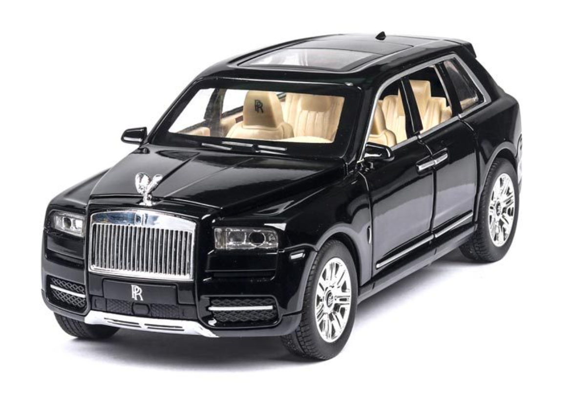 Rolls Royce Cullinan Alloy Model - 1:24 Scale - Sound and Light Features